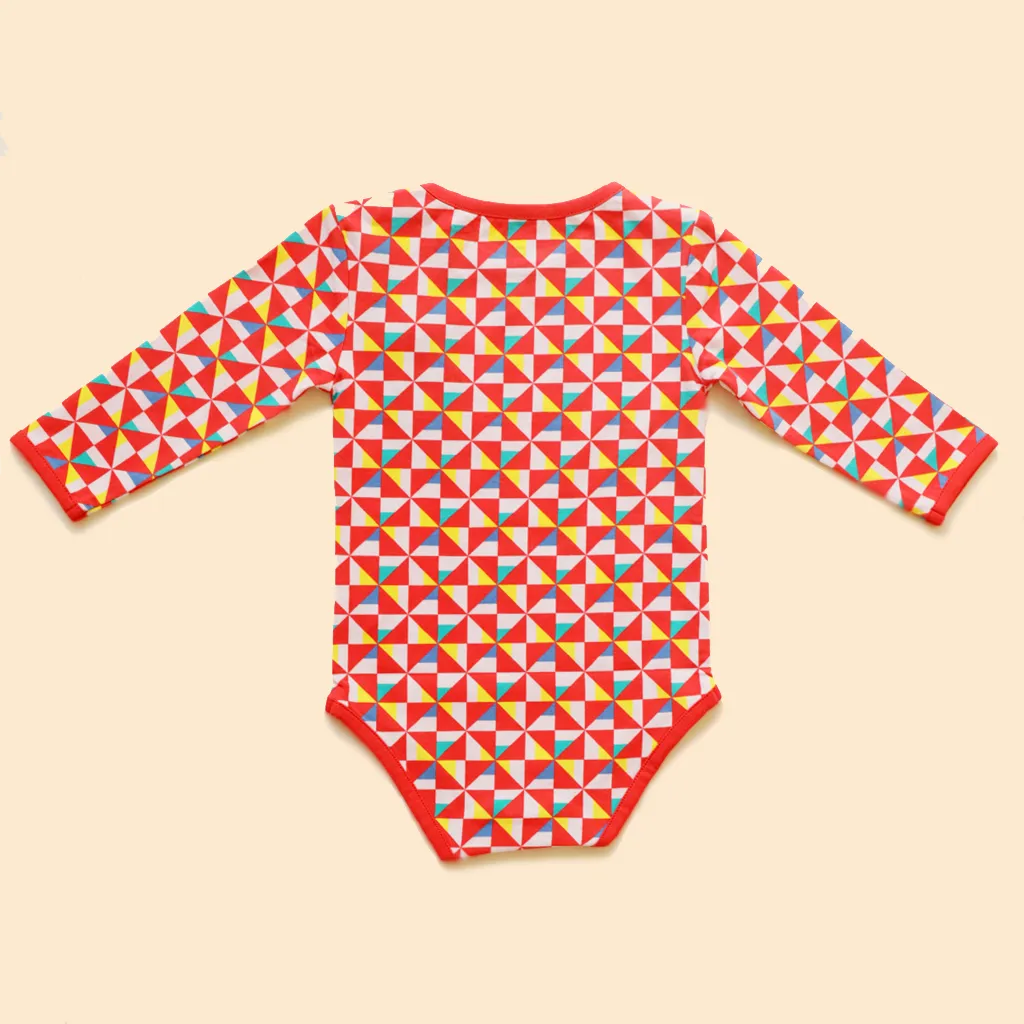 Full Sleeve Bodysuit - Pinwheel Paradise