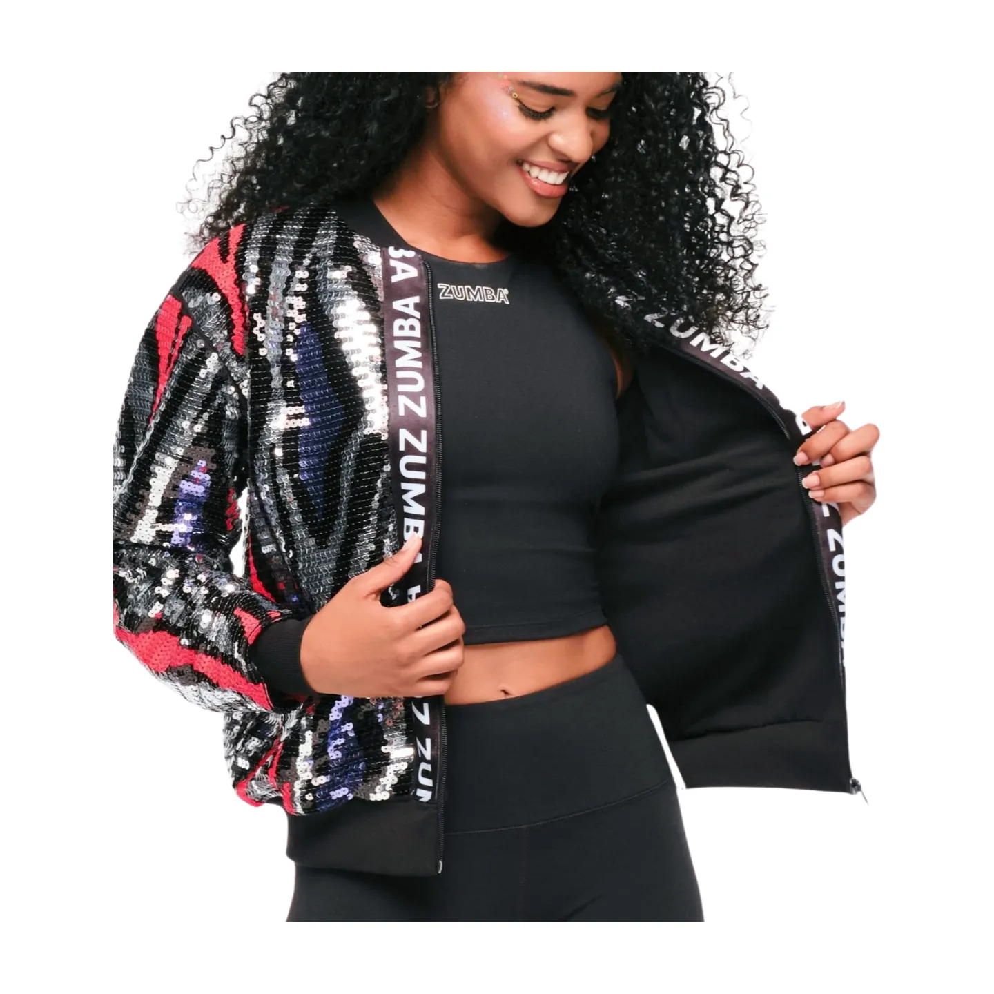 Funscape Sequin Bomber Jacket