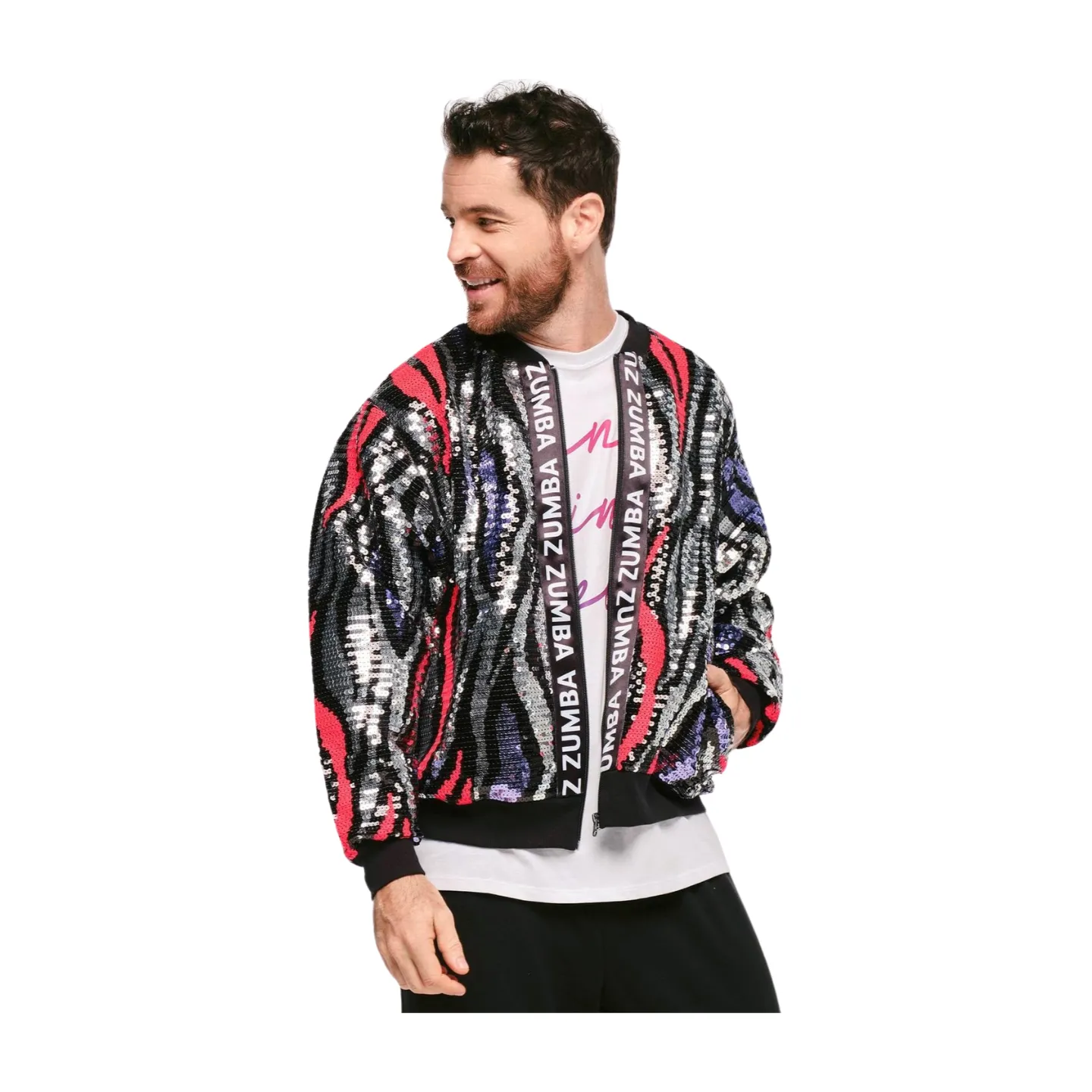 Funscape Sequin Bomber Jacket