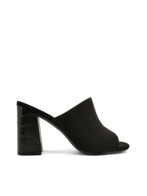 Gaia Black Suede Mule