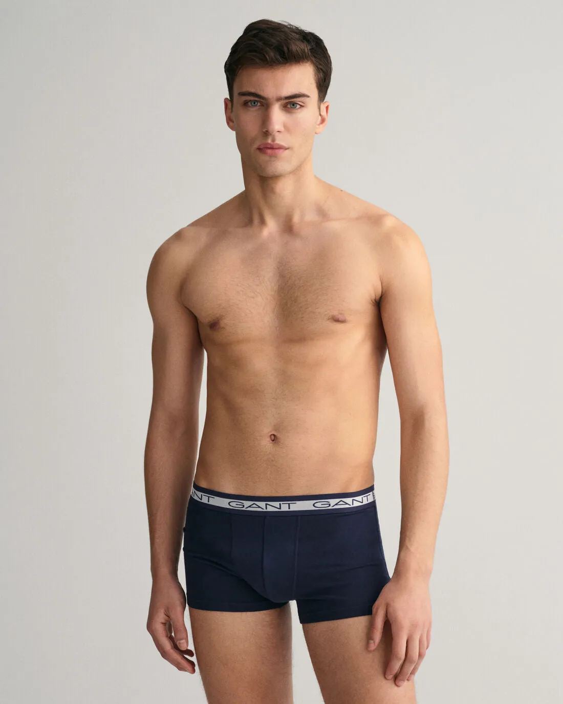 GANT - 3 Pack Basic Cotton Stretch Trunks, Navy