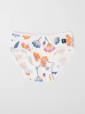 Girls Floral Briefs