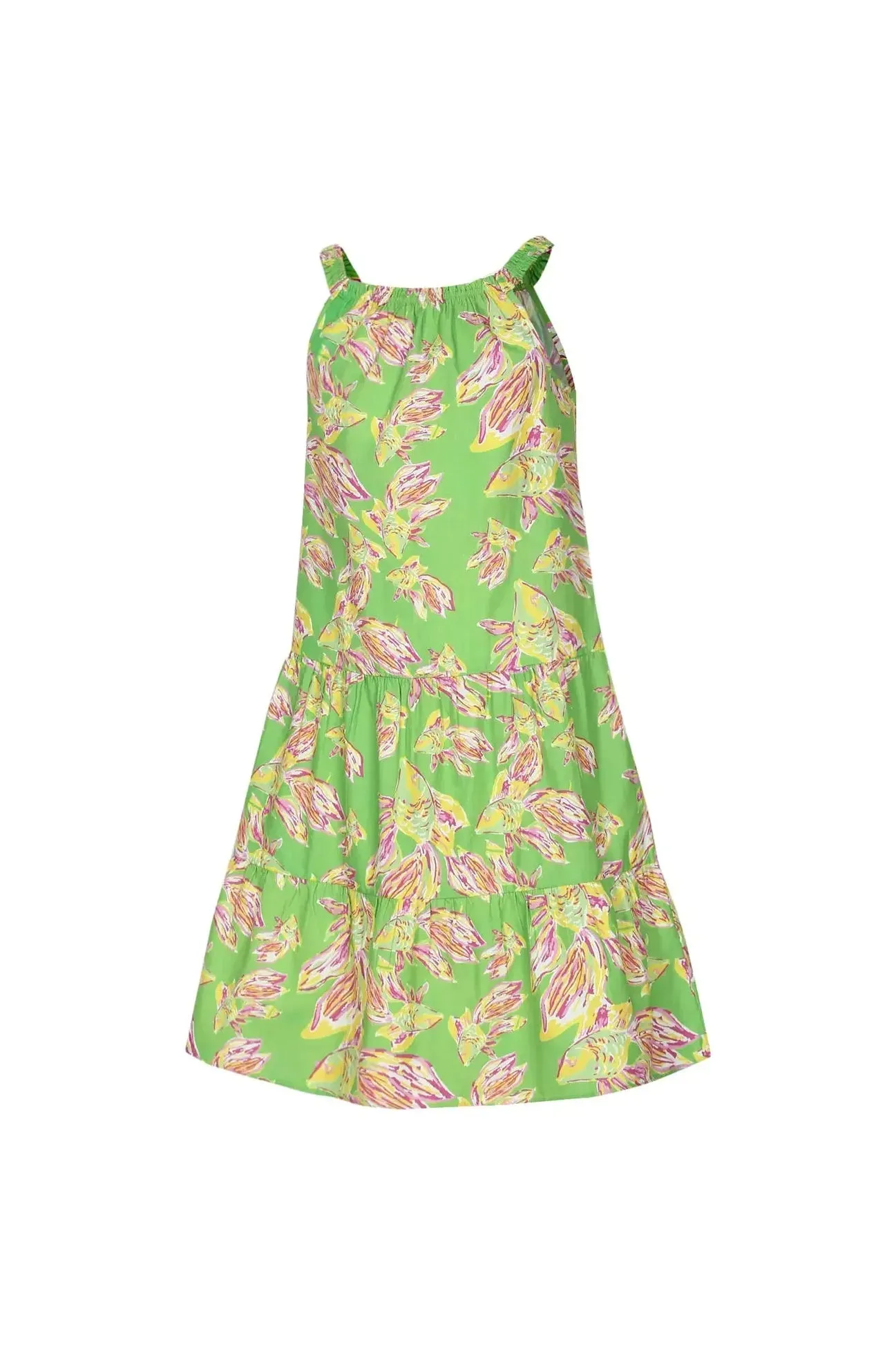 Girl's Lime Pink Fishy Dress