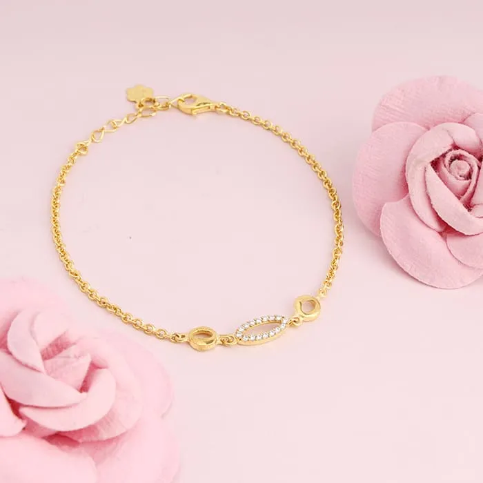 Golden Oval Delight Bracelet