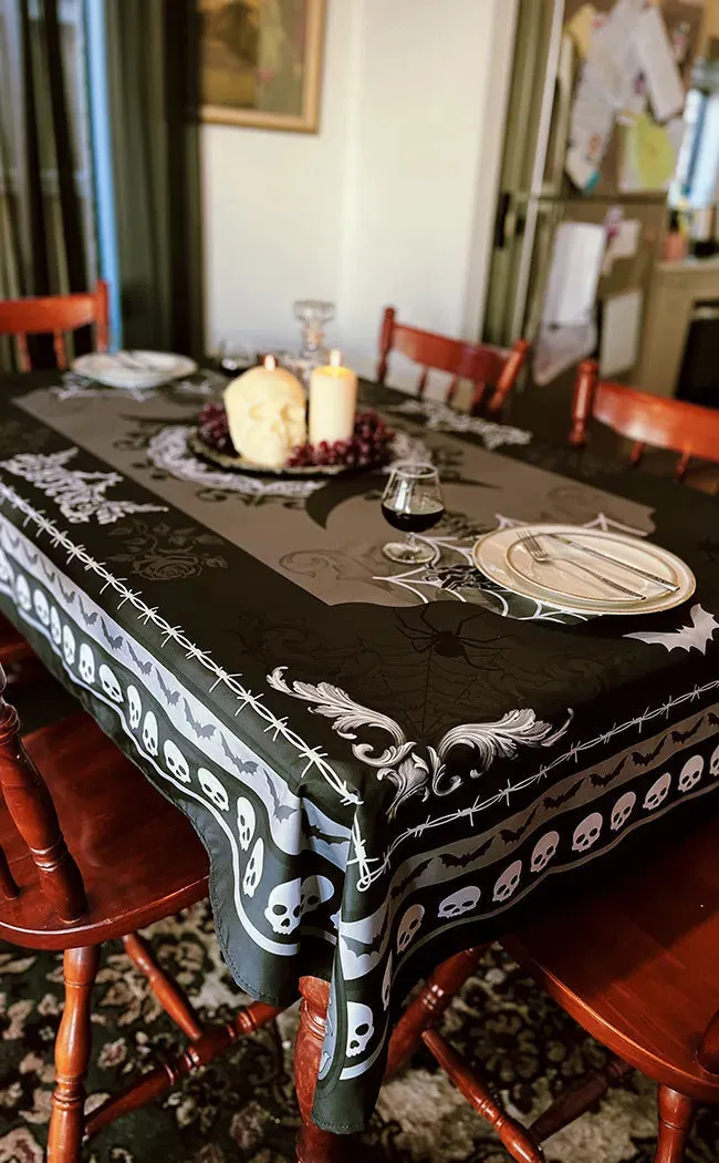 Gothic Persian Table Cloth | Monochromatic