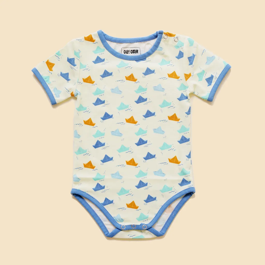 Half Sleeves Bodysuit - Paper Boat