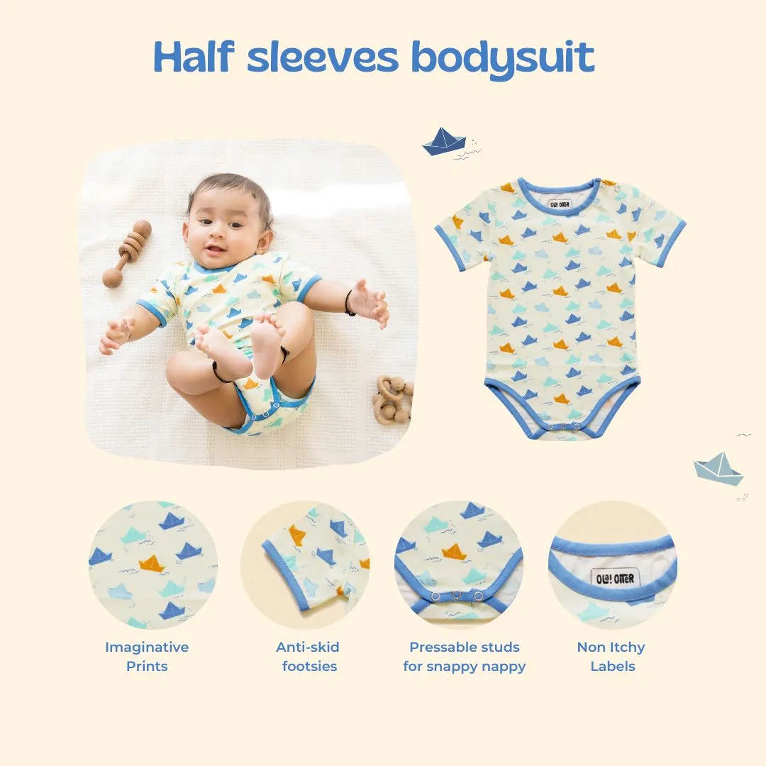 Half Sleeves Bodysuit - Paper Boat