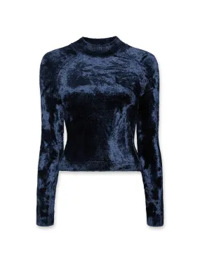 High Shine Velvet Raglan Top