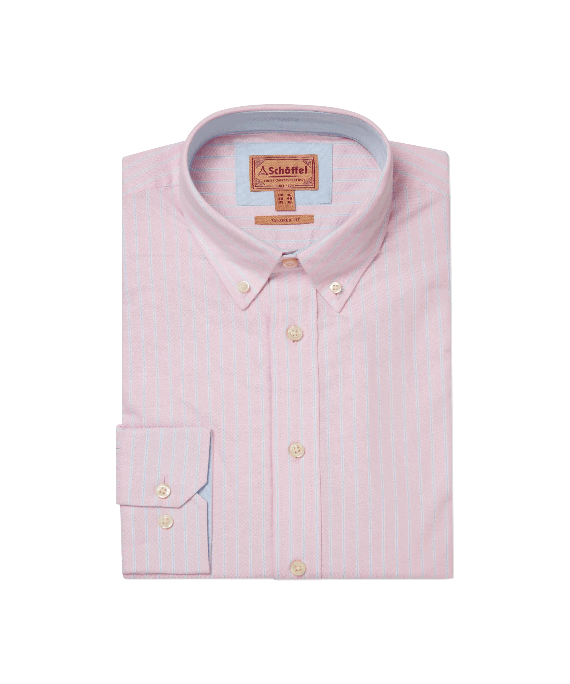 Holt Soft Oxford Tailored Shirt - Pink/Blue Stripe