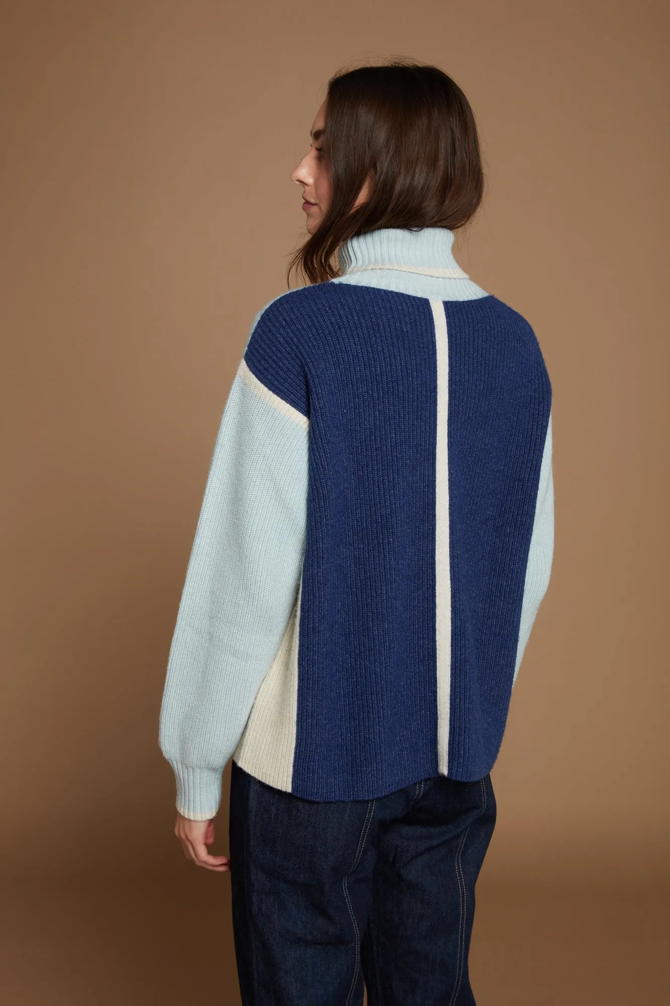 Illana Roll Neck Jumper Blue