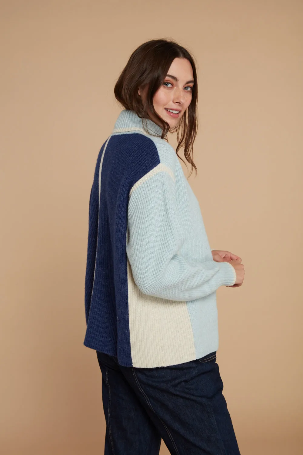 Illana Roll Neck Jumper Blue