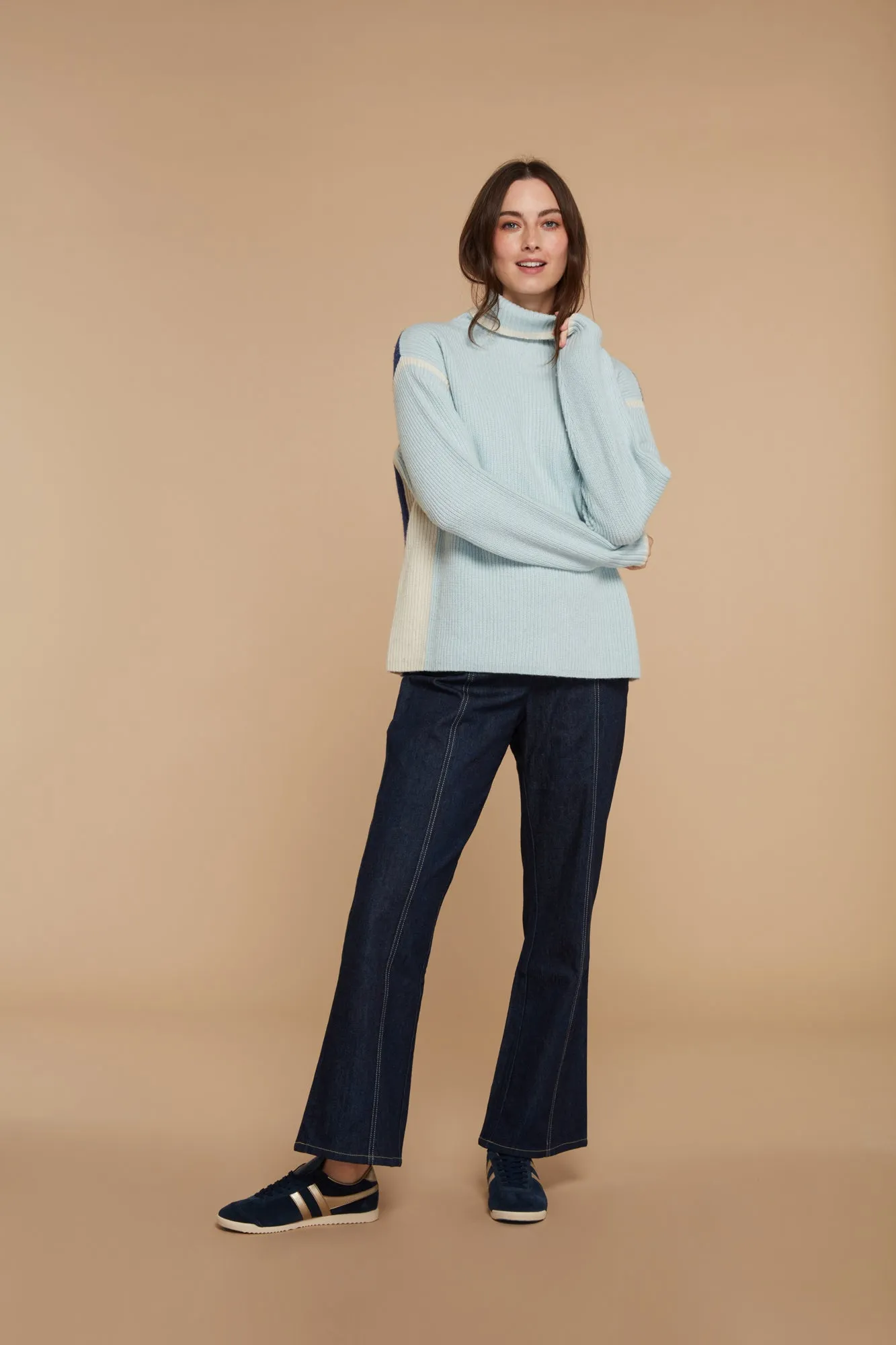 Illana Roll Neck Jumper Blue