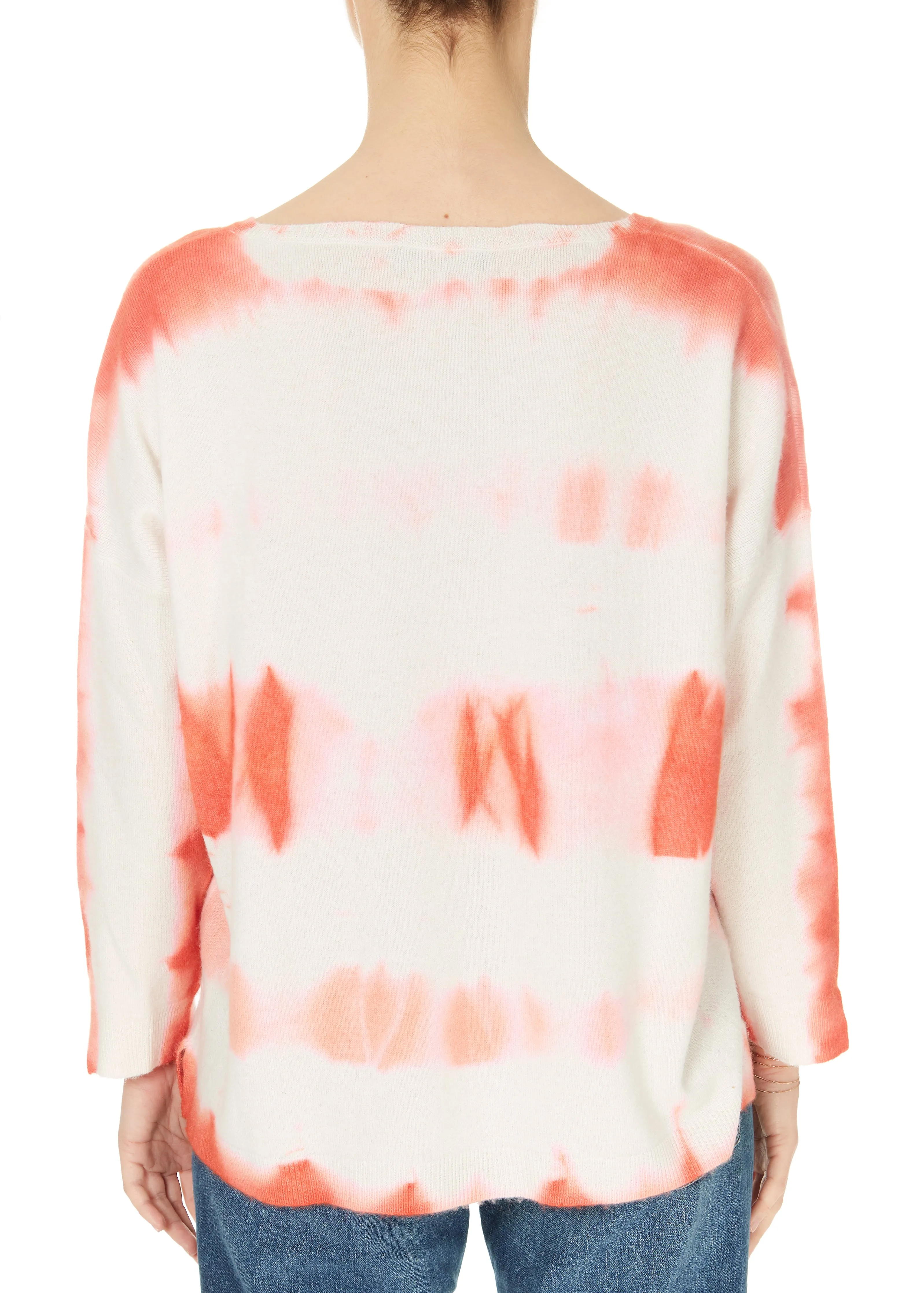 Jessimara Knitwear Papaya Tie Dye Cashmere V-Neck