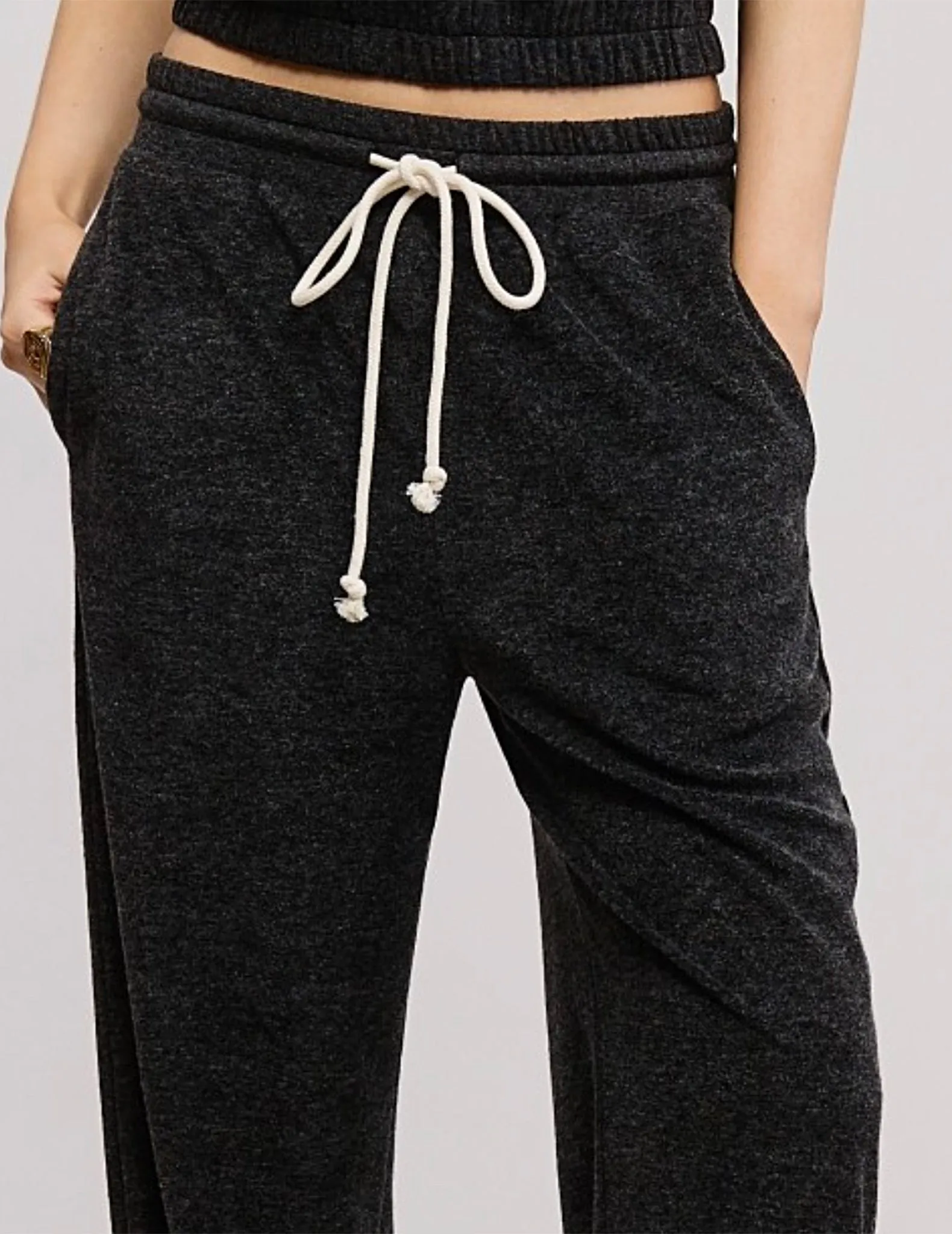 Kate Charcoal Knit Jogger Pants