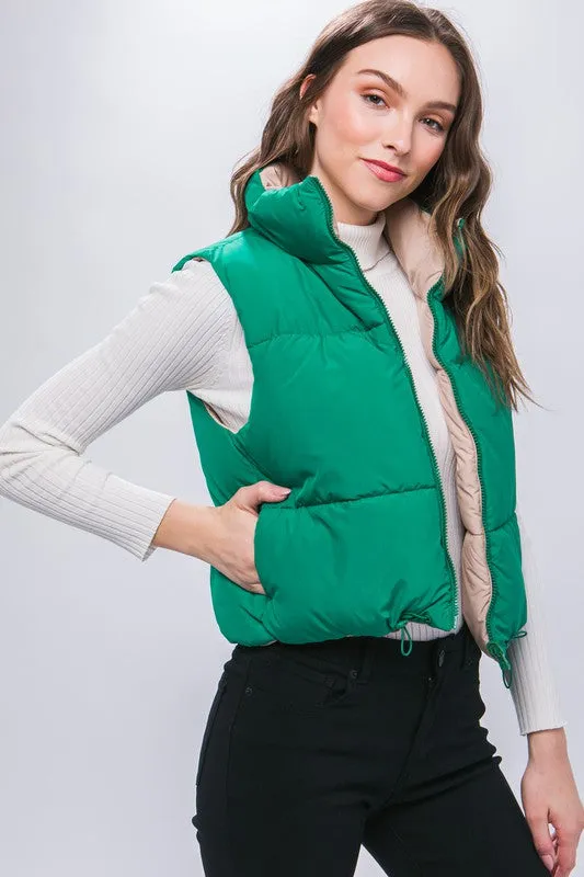 Kelly Green Solid Reversible Vest