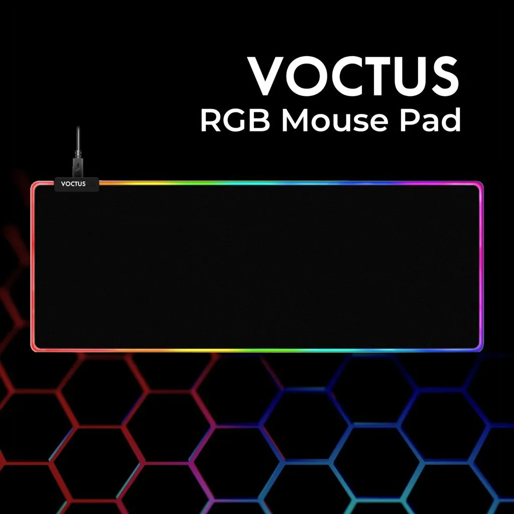 Large RGB Gaming Mouse Pad, USB Powered, Voctus