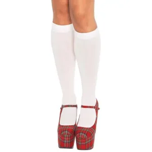 Leg Avenue White Sheer Nylon Knee-high Stocking Tights for Her