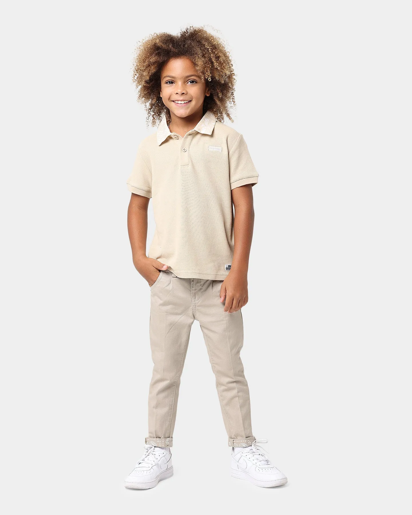 Lil Homme Kids' Bandana Ultra Chino Pants Stone