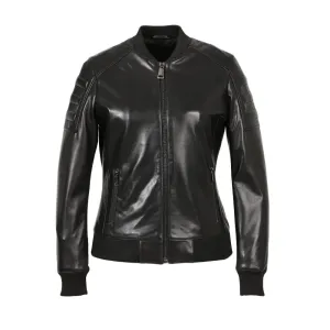 Lucilla Womens New Zealand Perfect Bomber Leather Jacket