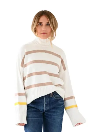 Marlow Sweater Wide Stripe, Milky Way