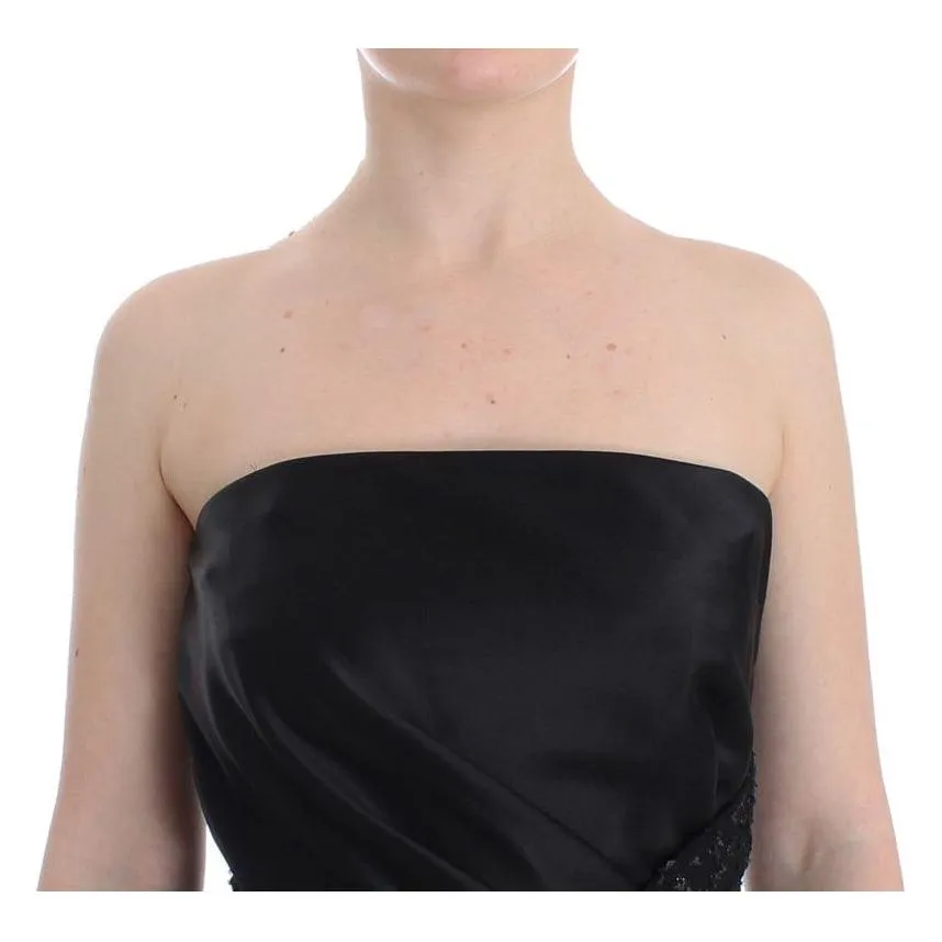 Masha Ma Elegant Strapless Black Dress