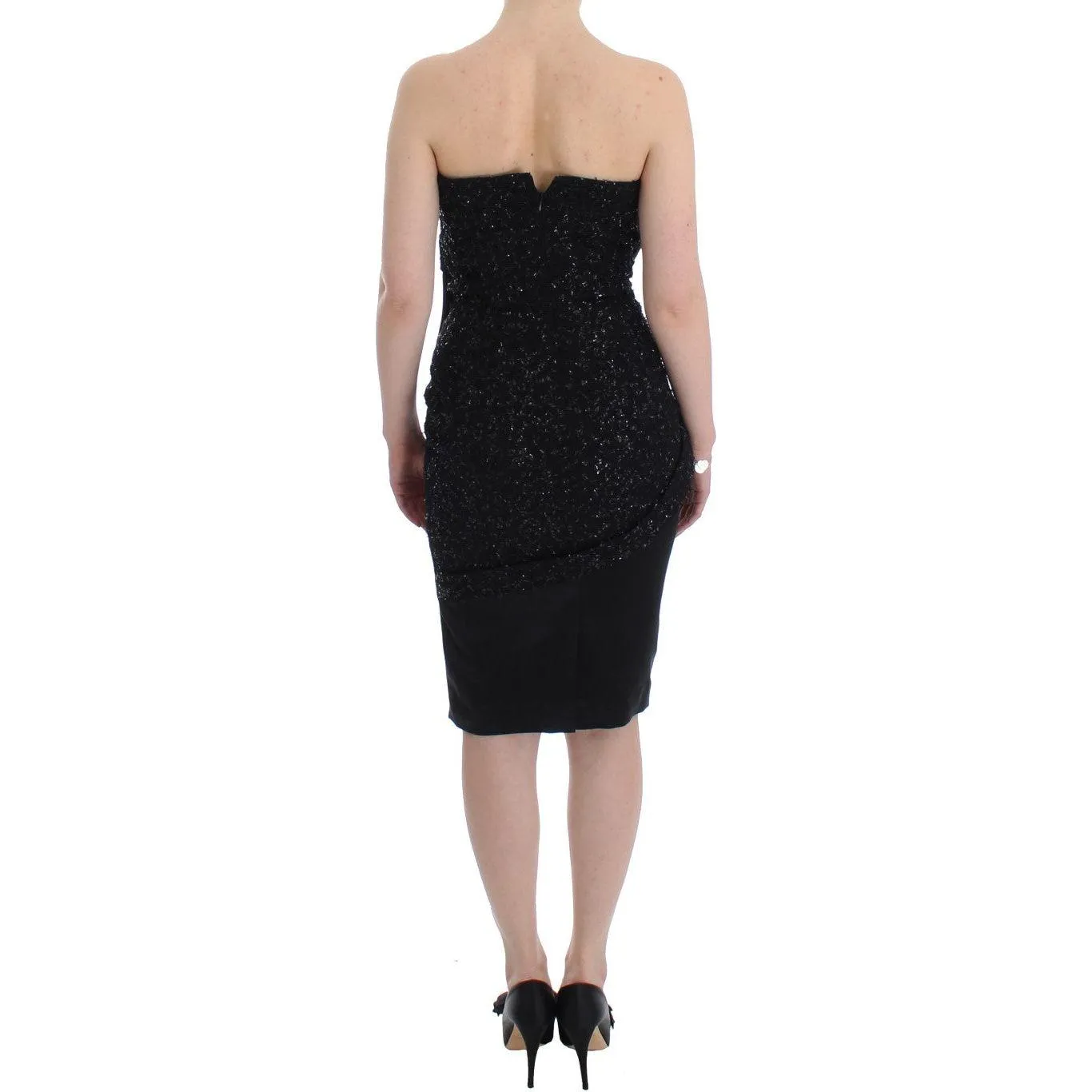 Masha Ma Elegant Strapless Black Dress