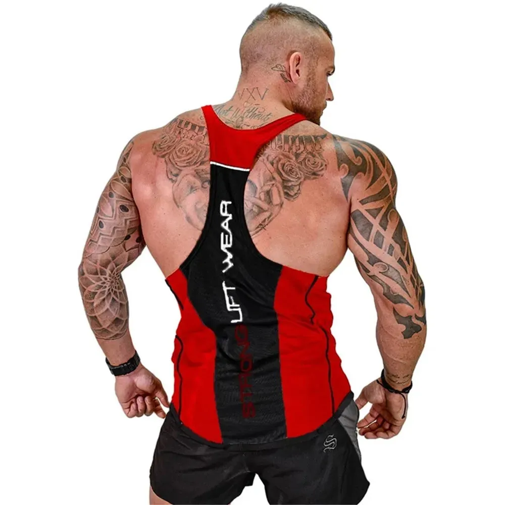 Mens Bodybuilding Gym Fitness Sleeveless Singlet Vest