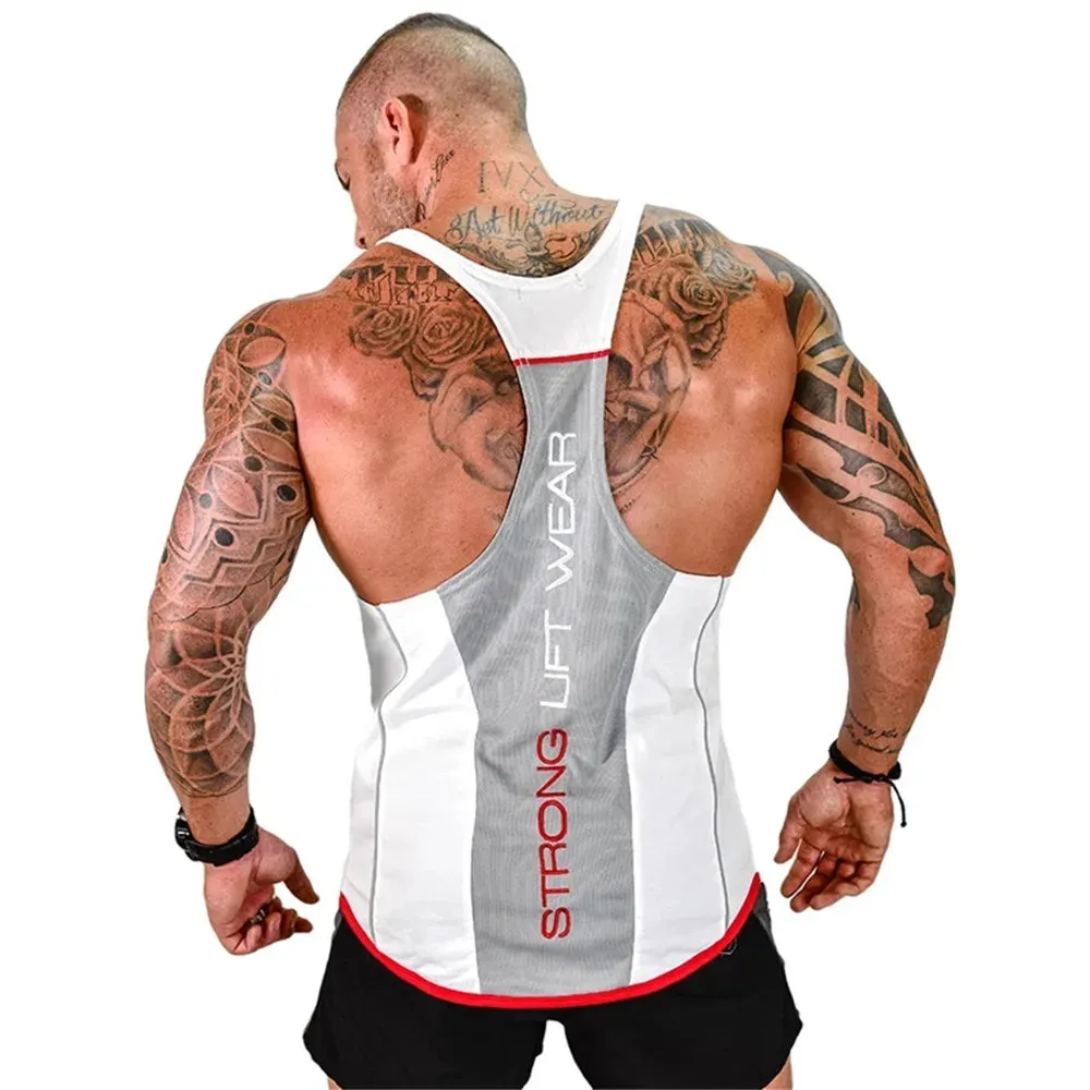 Mens Bodybuilding Gym Fitness Sleeveless Singlet Vest