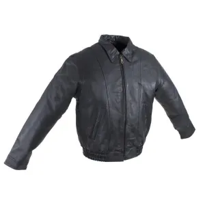 Men's Bomber Leather Jacket,  MJ715-11L-DL