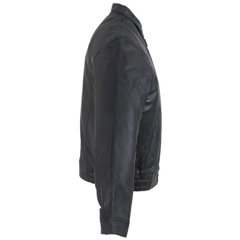 Men's Bomber Leather Jacket,  MJ715-11L-DL