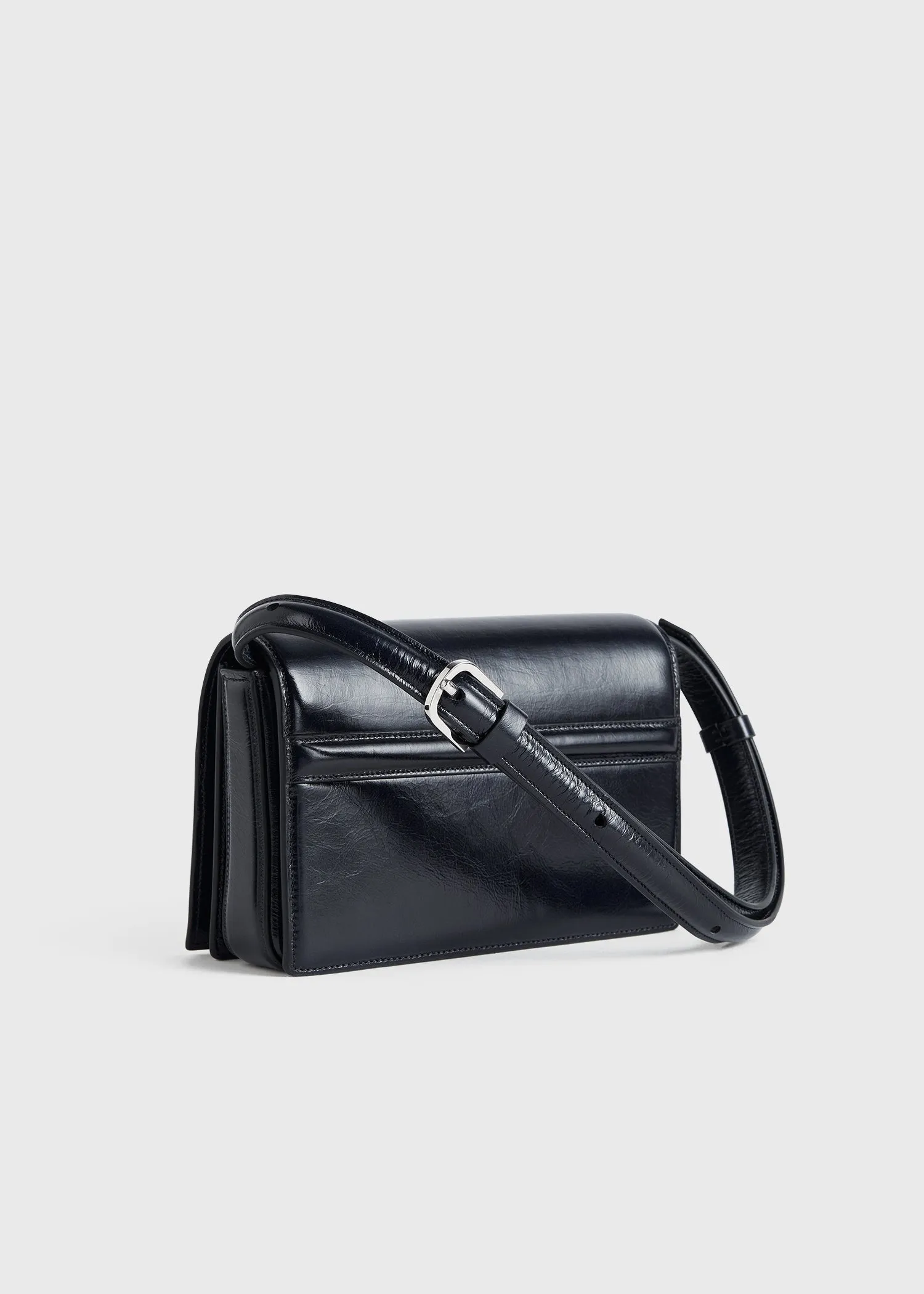 Mini T-Flap naplack-leather bag navy