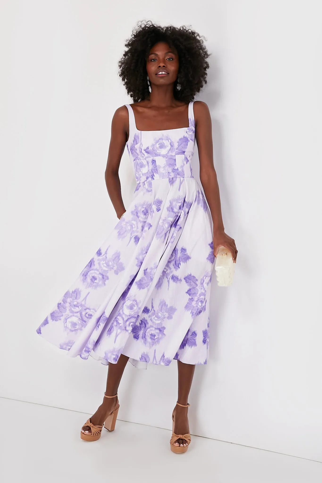 Moire Rose Lilac Mona Dress