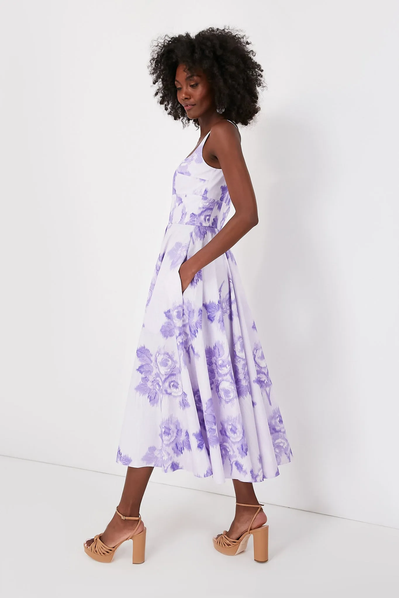 Moire Rose Lilac Mona Dress