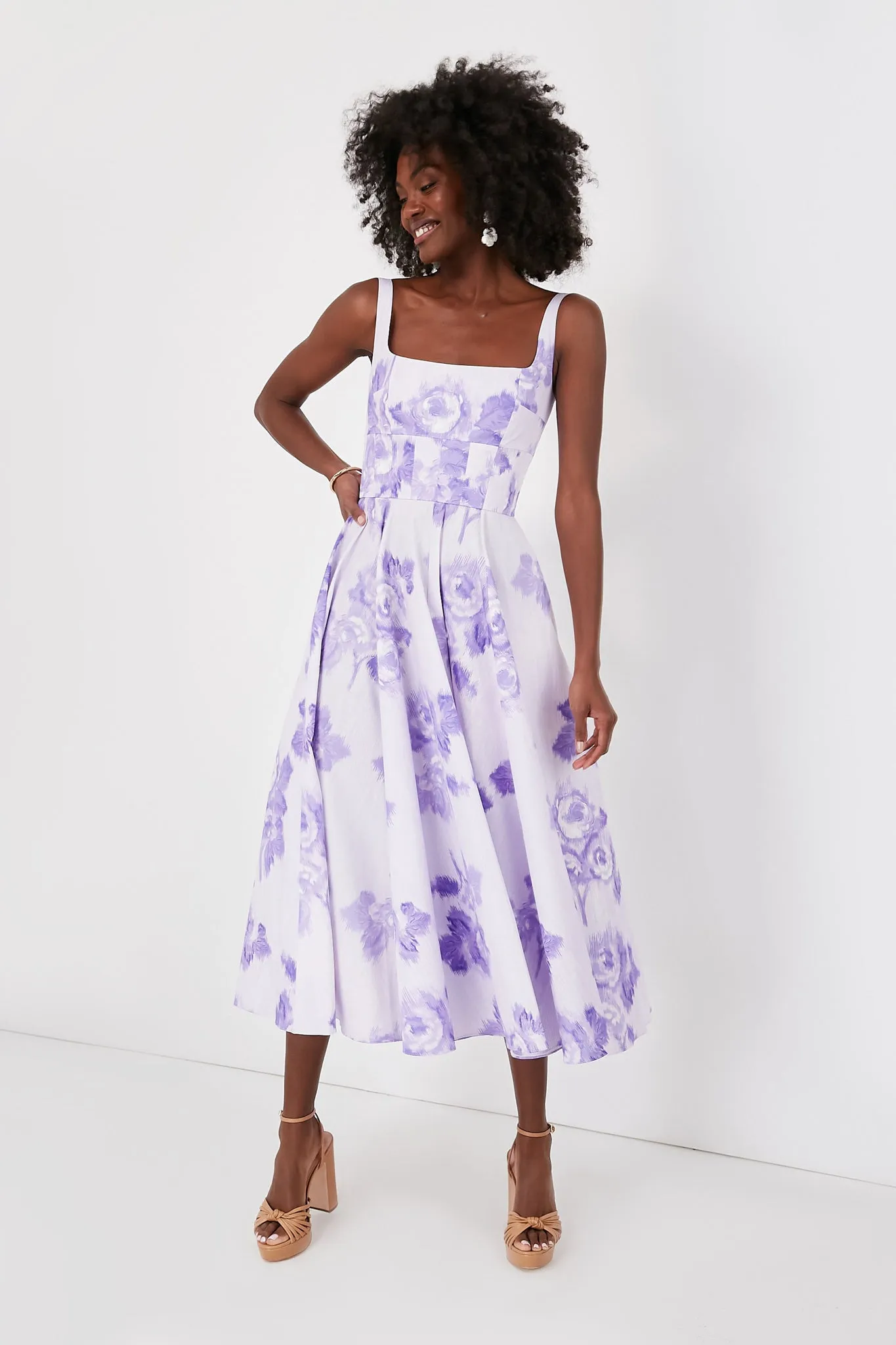 Moire Rose Lilac Mona Dress