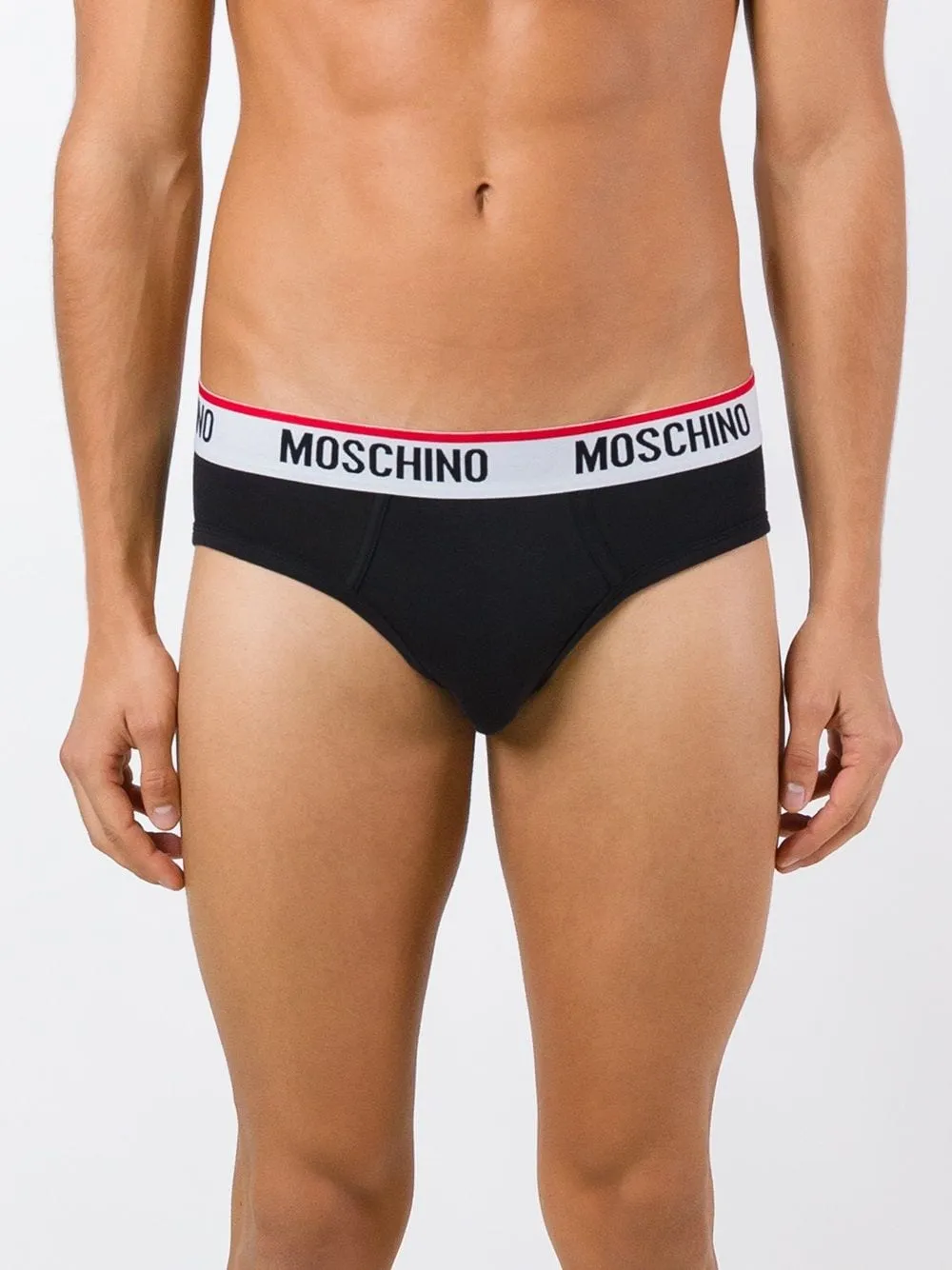 Moschino Black Logo Briefs Bi-Pack