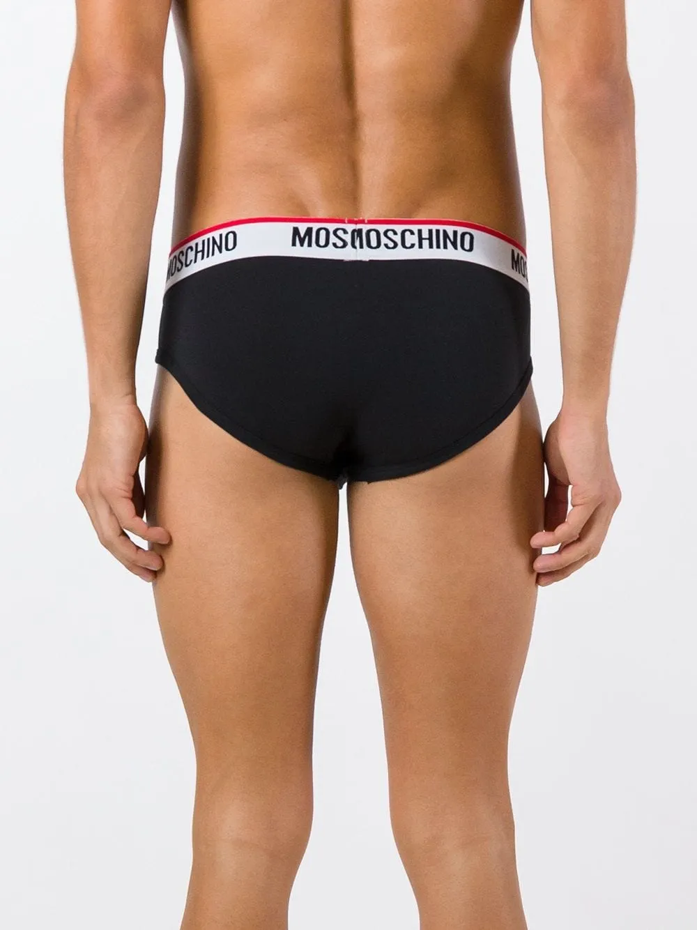 Moschino Black Logo Briefs Bi-Pack