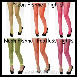 Neon Fishnet Tights