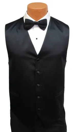 New Black Satin Fullback Vest