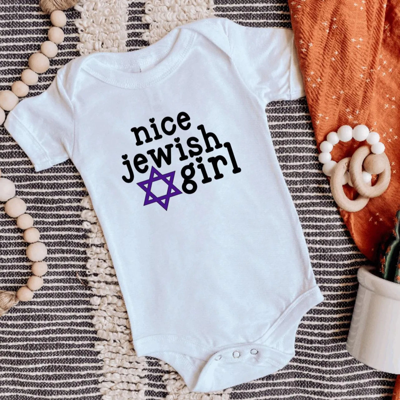 Nice Jewish Boy and Girl Baby Bodysuit or Tee Shirt by Salt and Sparkle