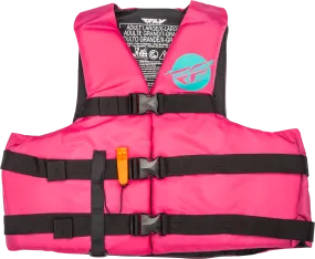 NYLON FLOTATION VEST NEON PINK/TEAL 2X