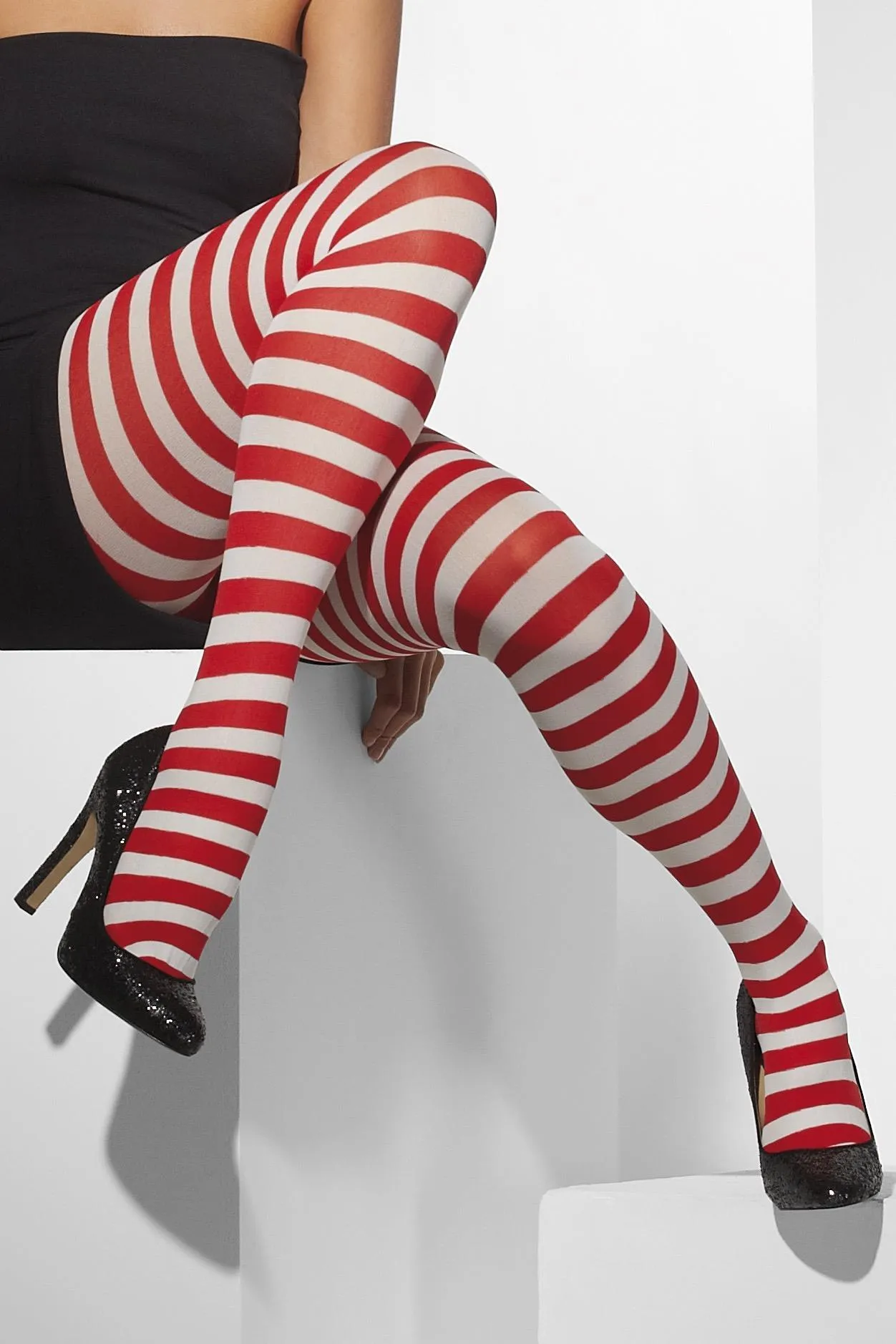 Opaque Tights, Red & White