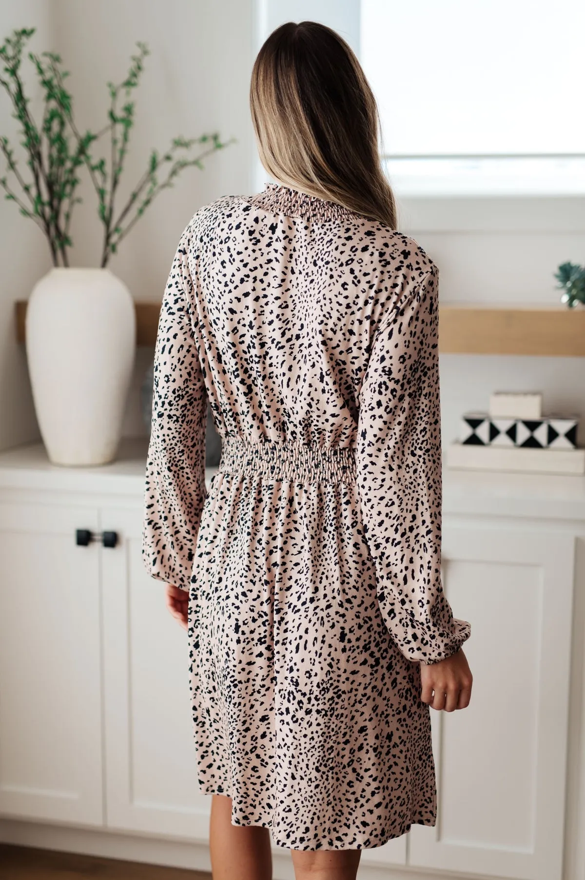 Ophelia Animal Print Shirred Waist Dress - Now N Forever