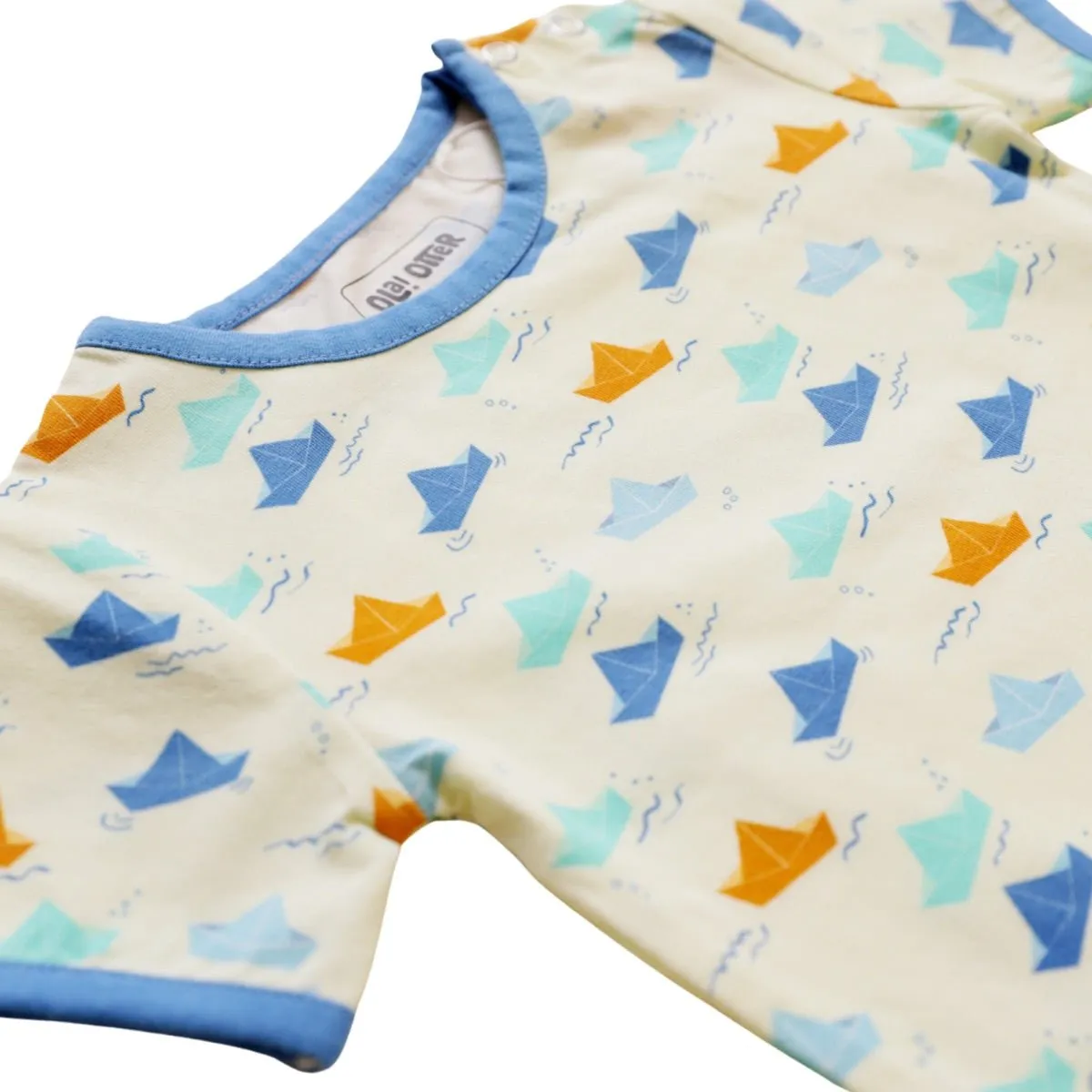 Organic Cotton Half Sleeves Bodysuit- Paper Boat