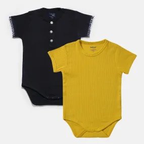 Pack of 2 Daily Wear Baby Ribbed Bodysuits