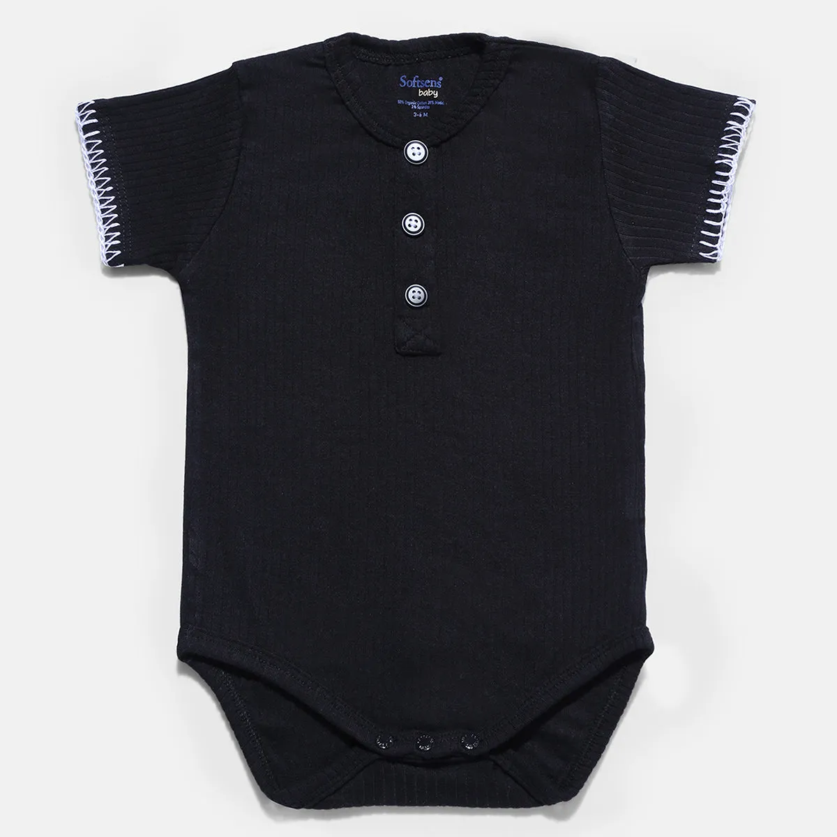 Pack of 2 Daily Wear Baby Ribbed Bodysuits