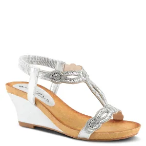 PATRIZIA SHINING T-STRAP SANDALS