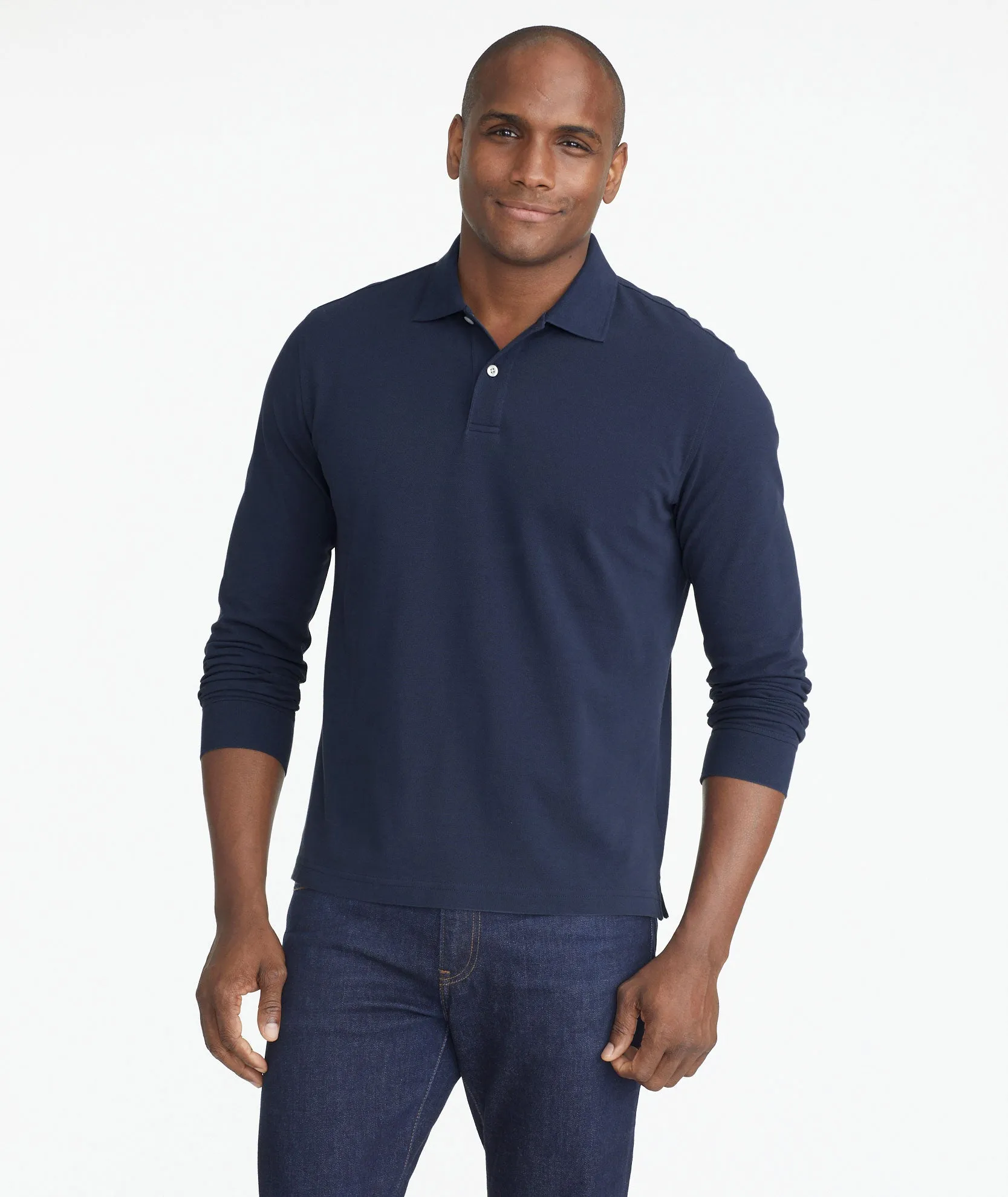 Pique Long-Sleeve Polo