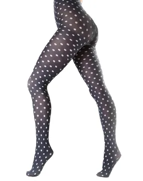 Polka Dot Tights - Black & White