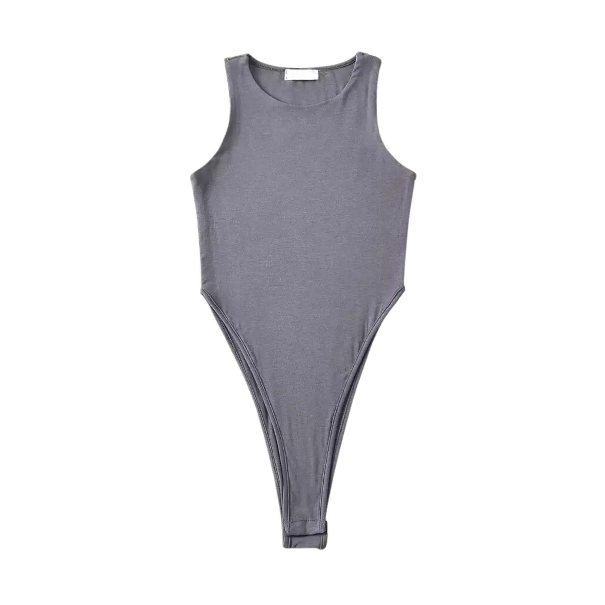 Pre Order:  O-neck Sleeveless Stretchable Bodysuits Top