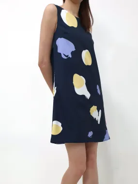 Print Back Tie Shift Dress